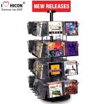 CD Merchandising Metal Display Racks 32 Pockets Book Retail Rotating Display