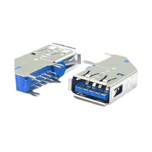 China USB3.0 A 9Pin USB Connector Socket Female RVS STD With Shielding Cover wholesale