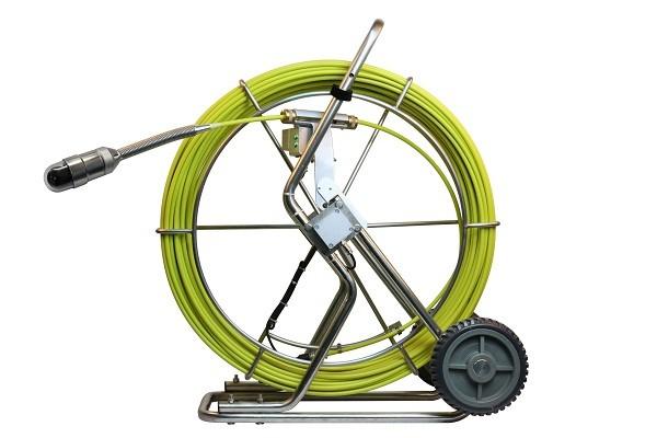 Quality 150m Fiberglass Push Rod with Waterproof Rotate Camera for Pipeline Inspection Detector for sale