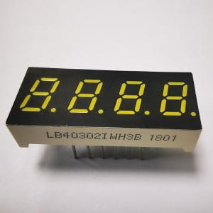 China 4 Digit 7 Segment LED Display Common Cathode Ultra White 7.62mm for Temperature Indicator wholesale