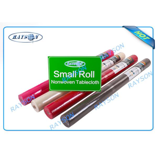Biodegradable Disposable PP Non Woven Textiles / Printed Polyester Tablecloths In Roll