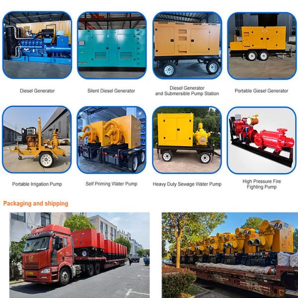 Sewage Pump Vertical Self Priming Pump High Performance Diesel Powered Water Pump