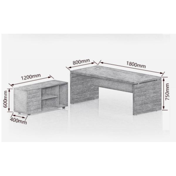 42mm Thick MDF Aluminum Executive Staff Table L Shaped E1 Panel