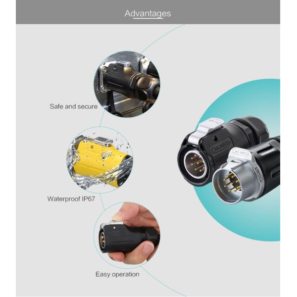 IP68 Waterproof Fast Connectors LP 20 Indoor Led Module 2 Pin to 12 Pin Male and Female Electrical Connector