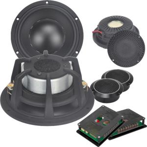 6.5 Car Components speaker CMP653,75wrms, 2-way WF: 1'' voice coil, 4 ohms, Sensitivity: 88dB, freq. response: 57-6kHz.  TW: 1''voice coil,  4 ohms, Sensitivity: 89dB, freq. response: 2K-20KHz