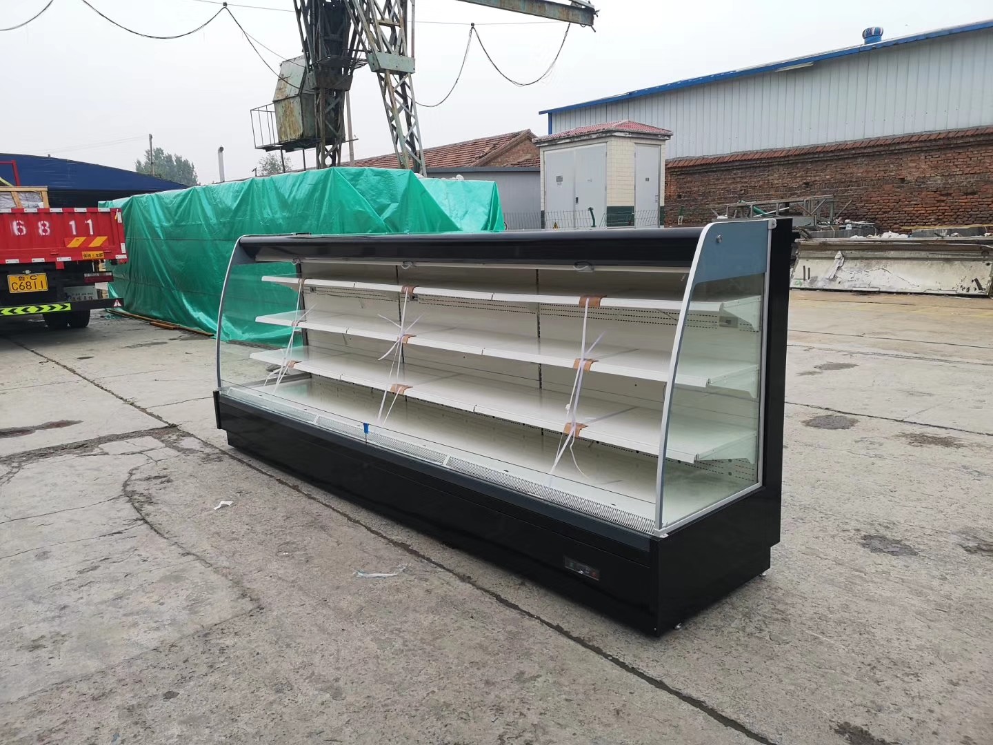 Adjustable Shelves Open Merchandiser Cooler Electric With LED Lights