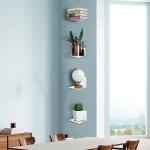 Triangle Bracket Book Organizer for Wall Mounting and Desk and Book Storage
