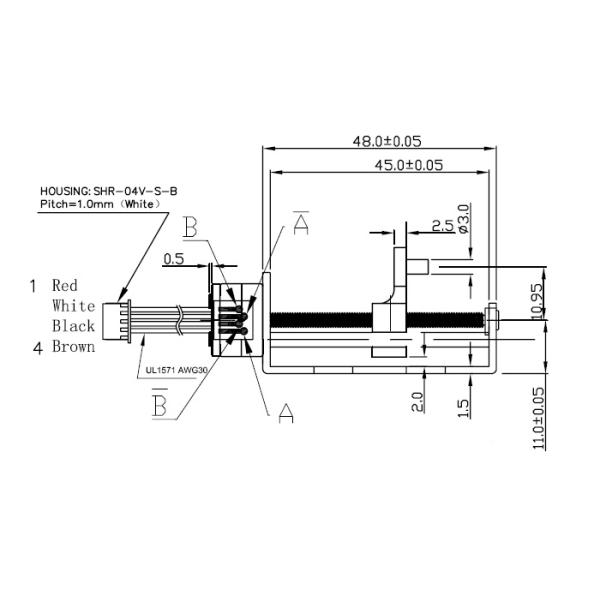 15mm micro linear screw stepper motor 5VDC electric Step Motor with bracket Step angle 18 degree