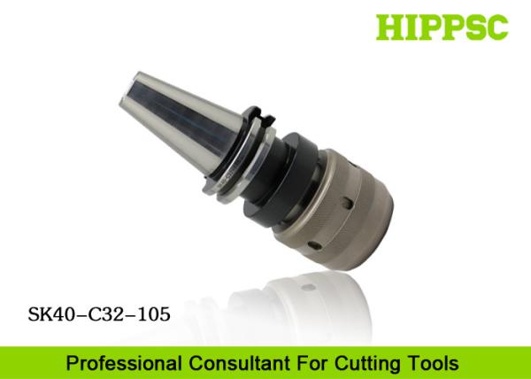 Quality High Accuracy Power Tool Holder 0.003mm Runout With Hook Spanner , SK40 Spindle Type for sale
