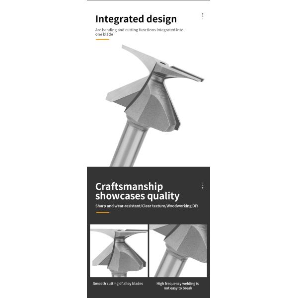 R18 R30 R50 Wood Surfacing Router Bit 55 Degree Hardwood Router Bits