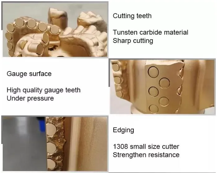 Rock Carbide Non Coring Bit Water Well PDC Diamond Drill Bit for Oil Drilling