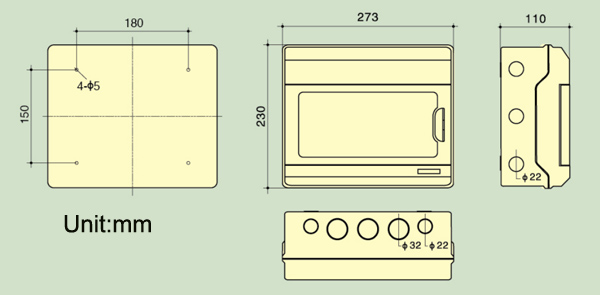12 Way IP67 Waterproof Outdoor Electrical Distribution Switch Box Plastic Enclosure