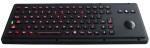 IP65 black vandalproof Industrial Keyboard With Trackball and function keys
