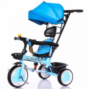 China Hot Sell Children High Quality Baby Tricycle with pushbar pink color wholesale