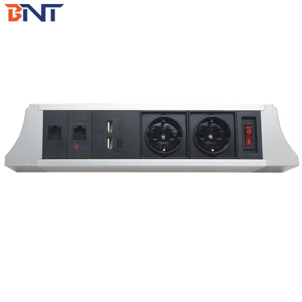 Quality Modular Design Table Mounted Power Outlet With Telephone Interface for sale