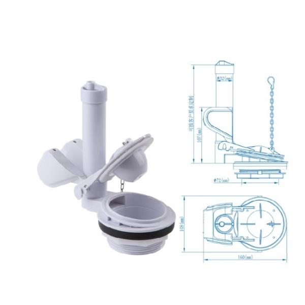 Quality ABS Toilet Tank Accessories With Adjustable Overflow Pipe Height In Modern Design for sale