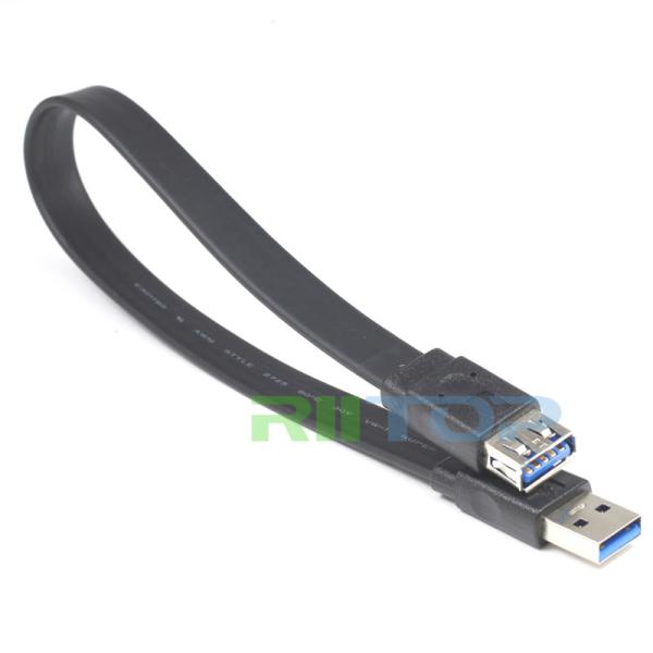 Quality Super Slim Flat Micro USB3.0AM to Micro-B USB3.0 Data Cable Cord 0.3m 1FT Hi-Speed 5Gbps for sale