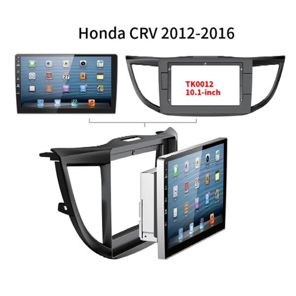 Quality 10.1" Screen Car Audio Fascia Frame Adapter With Lamp Panel 2Din Dash Fitting For Honda CRV for sale