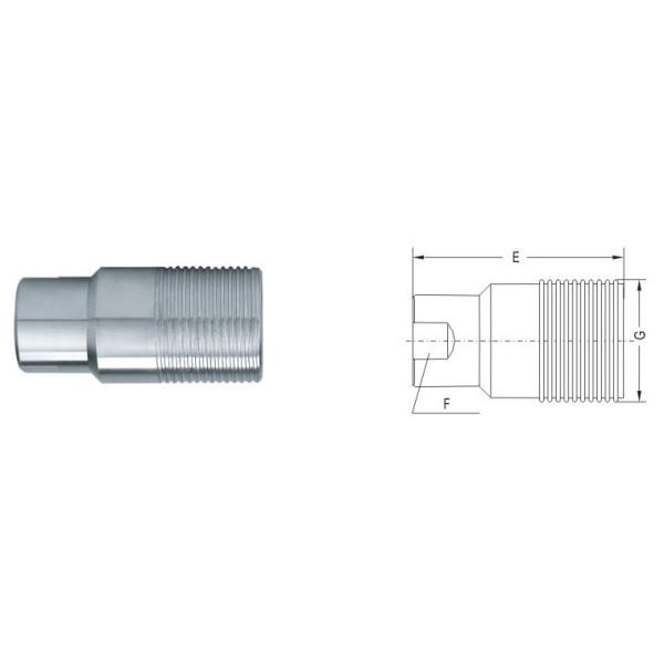 Hydraulic Threaded Quick Connect Coupling Compatible with Sniptite 75 series