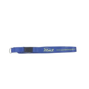Printed Blue Full Color Lanyards , Screen Printed Lanyards With Key Ring