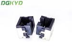 Single Port Tab Up SMT RJ45 Connector Socket With LED Sink Plate 7.5