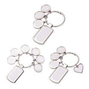 Custom Promotional Gift Keychain Blank Design Sublimation Charms Set Keychains