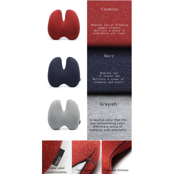 Fashion Relieve Fatigue Memory Foam Back Cushion / Car Seat Cushion For Back Pain