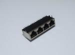 EMI 8P8C Shieded Multiple Port Rj45 Network Connector With Isolation Transformer