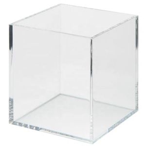 Small Square Acrylic Box Containers Display Clear 3-100MM Thickness