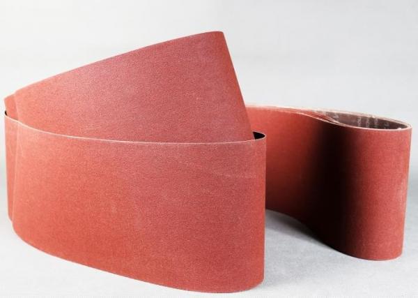 Quality 150mm x 1219mm Aluminum Oxide Sanding Belts Grit P220 With Poly Cotton Backing for sale