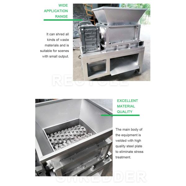 Mini Plastic Shredder Shredding Machine With 7.5kw Motor