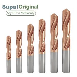 Tungsten Steel 2 Flute Drillbits  Cutting Tools With Coating For CNC Processing