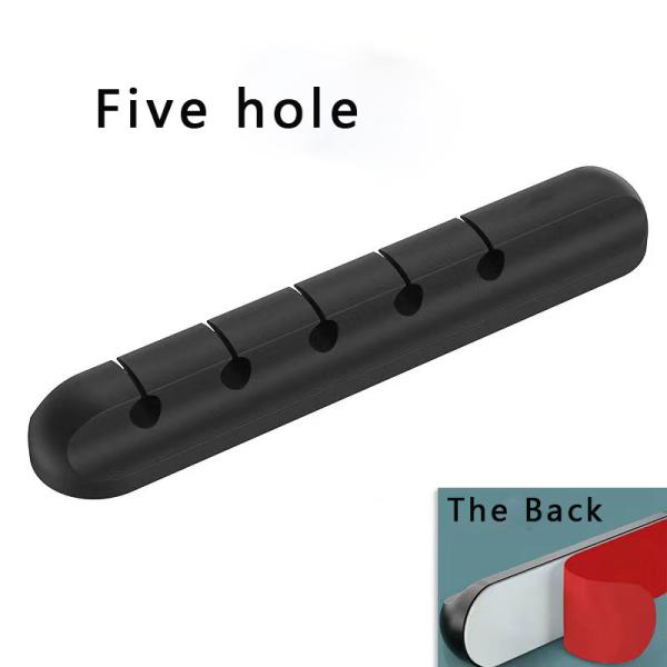 Customized Silicone 5-Hole Patch Cord Manager Cable Clamp For Office And Home Use