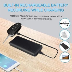 1920*1080P HD Car Key Hidden Camera Black Mini Key Fob Spy Camera Mini