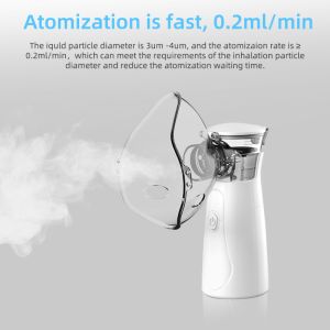High Efficiency Handheld Portable Nebulizer White Portable Rechargeable
