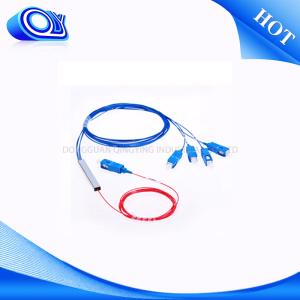 China 1 X 4 PLC Steel Tube Optical PLC Splitter Singlemode / Multimode 1x16 plc splitter SC UPC connector on sale