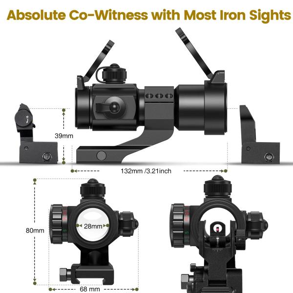 Shockproof Red Green Dot Sight Airsoft 20mm Tactical Reflex Sight
