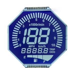 China Customized Matrix HTN LCD Display Eight Shape Monochrome 7 Segment Graphic LCD Screen For Motorcycle Instruments wholesale