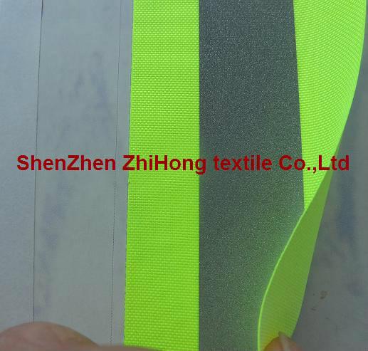 Quality High light Fluorescent oxford cloth reflective material heat transfer tape for sale