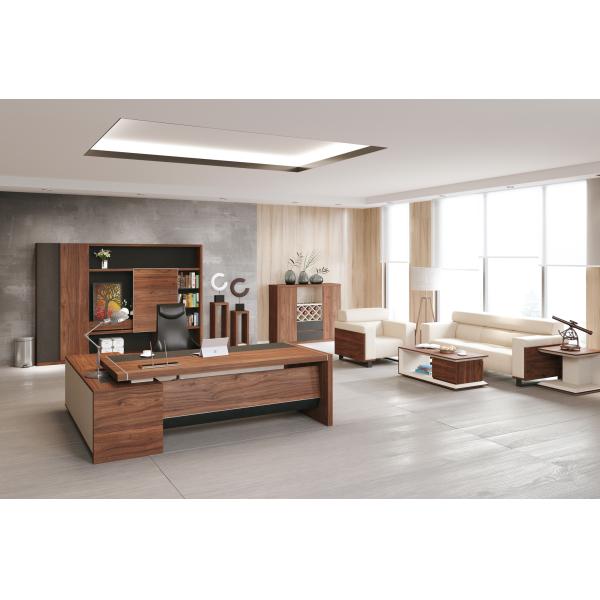 2.2m / 2.4m Executive Computer Table Modern E1 Grade Melamine Board