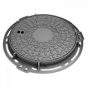 China Hinged Type Casting Ductile Iron Manhole Cover , EN124 DN400 Locking Manhole Covers wholesale