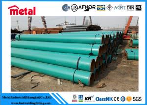 China 21.3 - 660 Mm Dia Plastic Coated Steel Tube , Green 2 Inch Schedule 40 Steel Pipe wholesale