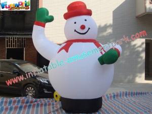 China Snowman Inflatable Christmas Decorations Pvc 8kg For Advertising wholesale