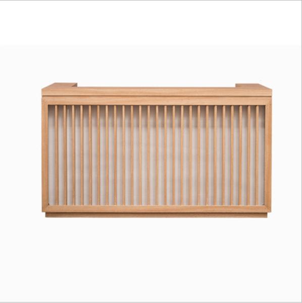 Quality Generous Reception Desk Display Case / Checkout Counter Surface Brightness Design for sale