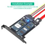 2 In 1 MSATA / M.2 NGFF SSD To Dual SATA3 Converter Adapter Card With Full