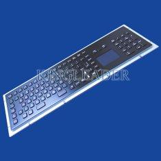 China IP65 Rated Black Metal Keyboard With Touch Pad,Function Keys And Number Keypad wholesale