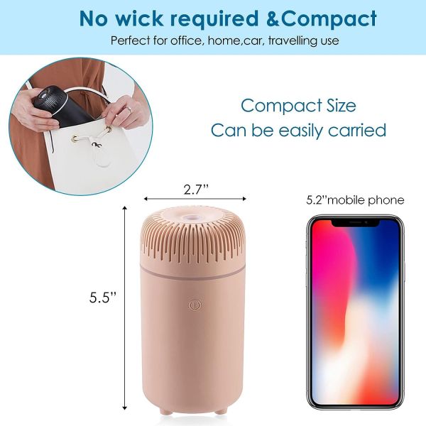 100ml Portable Modern Led Colorful 5V Usb Mini Car Aroma Essential Oil Diffuser Mist Air Humidifier Purifier Air Freshener