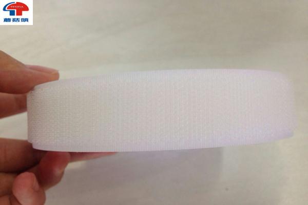 Quality White Sew On Hook and Loop Tape , Nylon hook loop tape Printed for sale