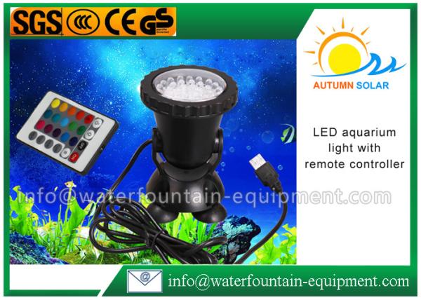 Quality LED Color Changing Submersible Aquarium Light , Fountain Light With Remote Controller for sale