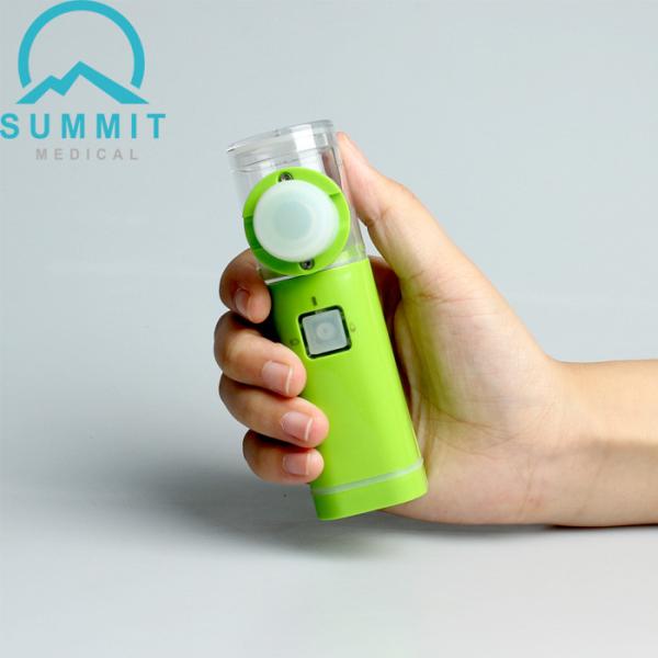 Quality Home Use Portable Mesh Nebulizers , Green Ultrasonic Nebulizer Asthma Inhaler for sale